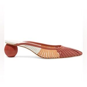 Cult Gaia Alia Mules - pink colorblock